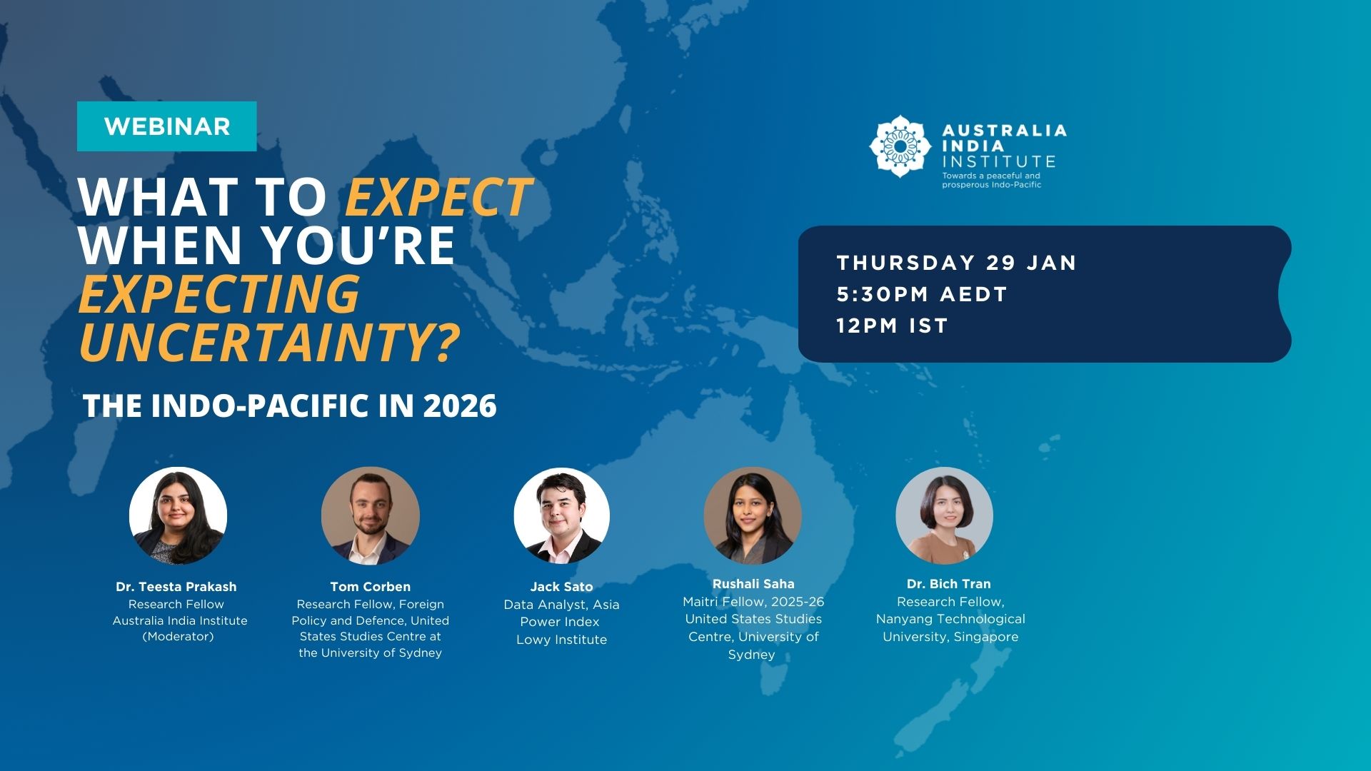Webinar: What to Expect When You’re Expecting Uncertainty: The Indo-Pacific in 2026