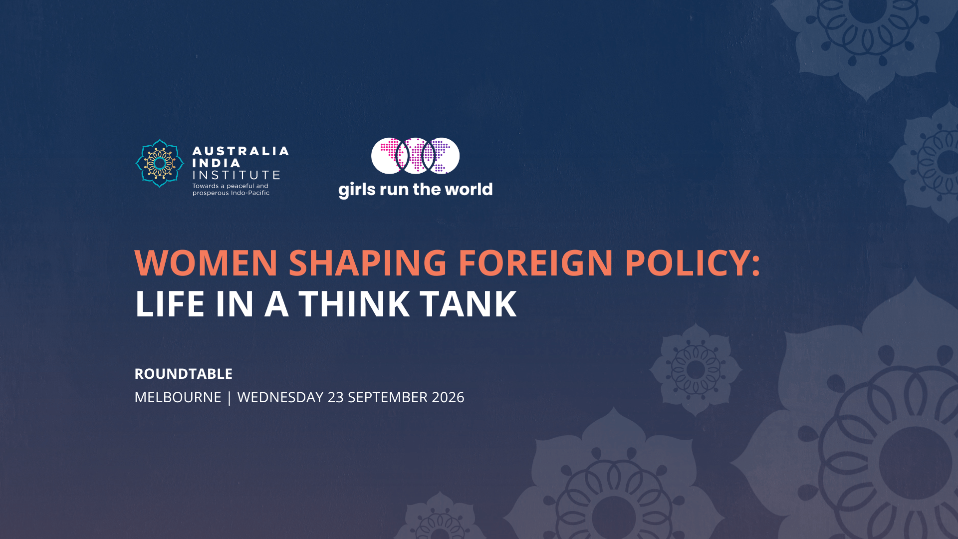 塑造女性外交政策：智库生活 – India Australia Institute